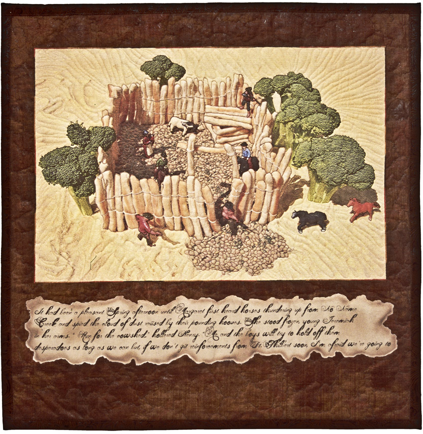 Image of the quilt Defending Fort Breadstick by Gay E. Lasher