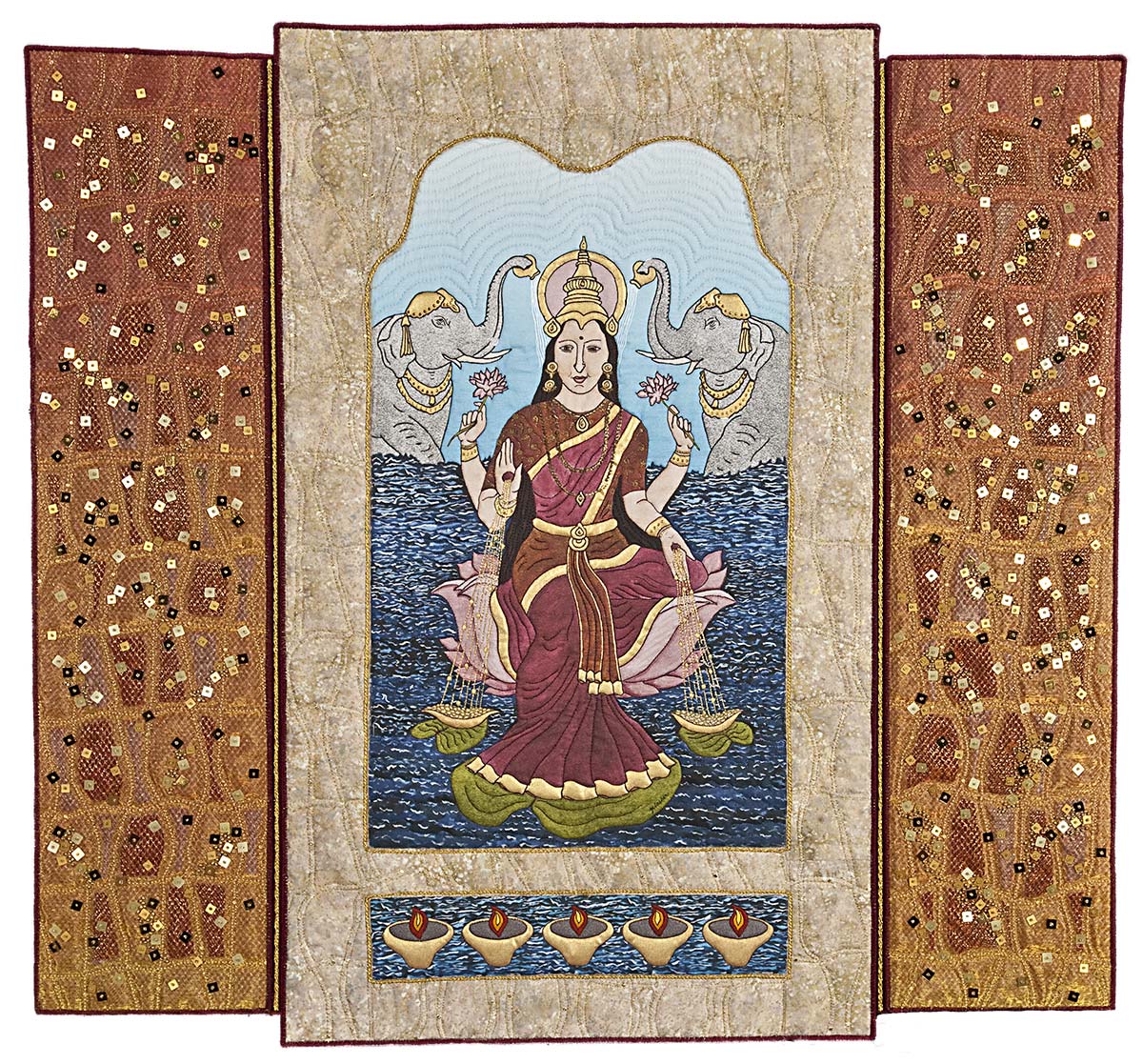 Image of the quilt Diwali, Hindu Festival of Lights by Gay E. Lasher