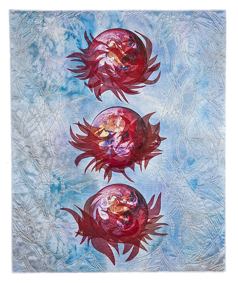Image of the quilt Fire and Ice: Homage to Robert Frost by Gay E. Lasher