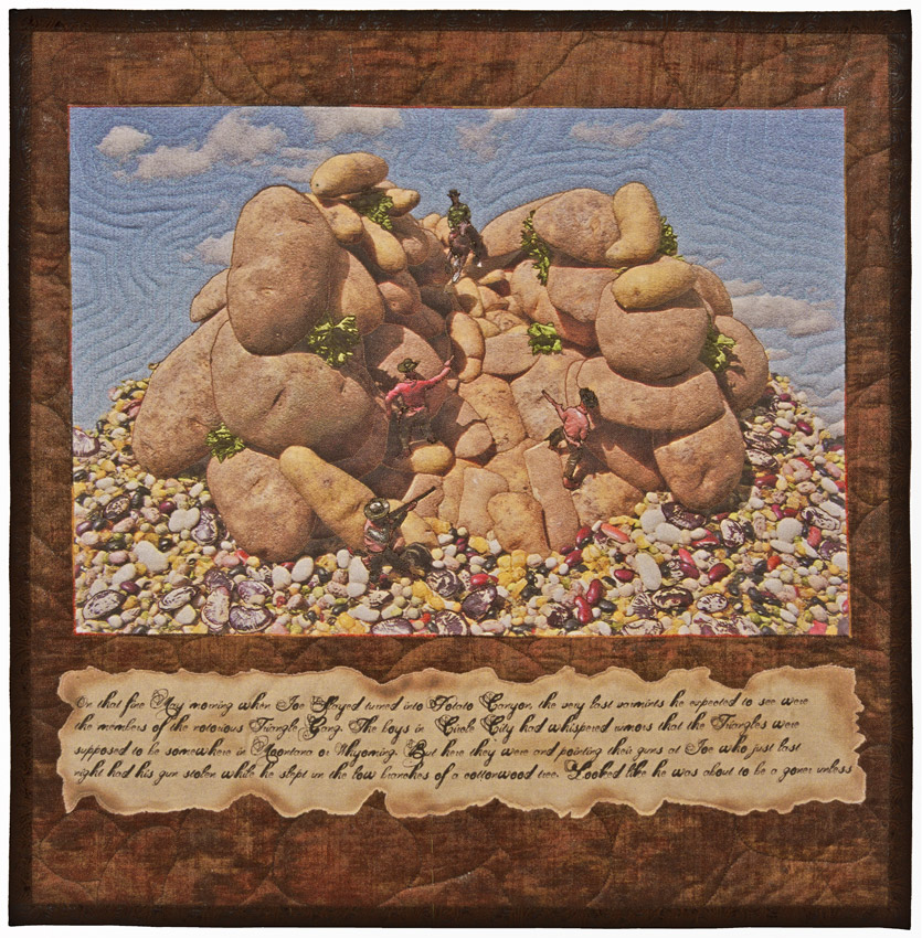 Image of the quilt Gunfight at Potato Canyon by Gay E. Lasher